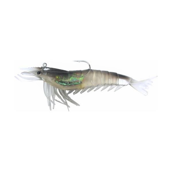 Artificial Shrimp Rigged 6" Black/Clear 2 Pack - Almost Alive Lu - Click Image to Close